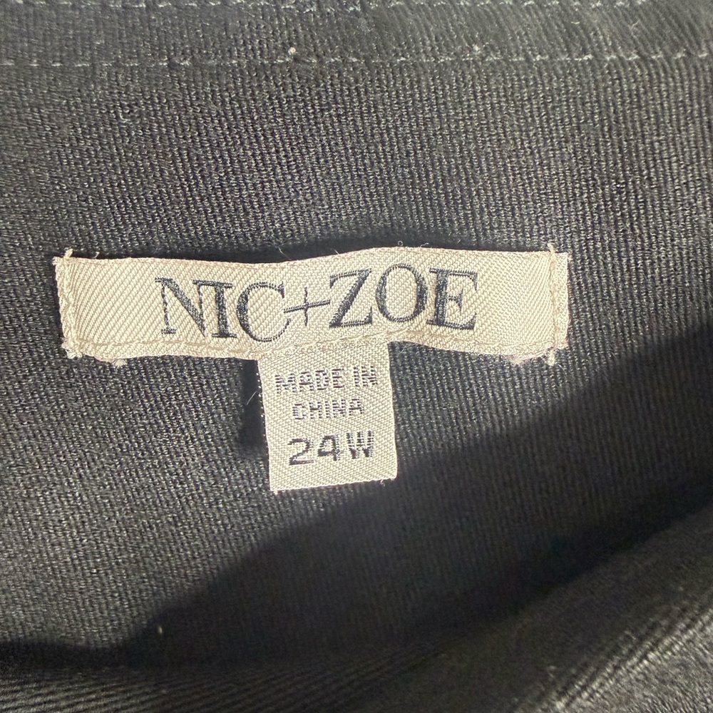 Women’s NIC+ZOE Plus Work It Straight-Leg Trouser, Black sz 24W - Picture 4 of 9